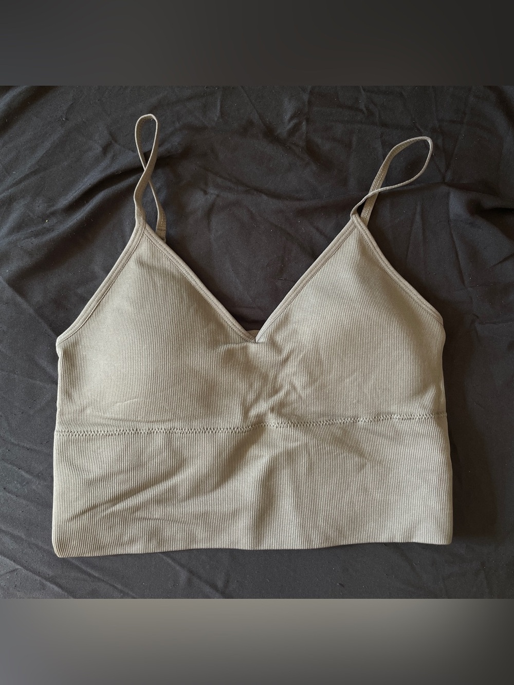 Dynamite Padded Seamless Bralette Crop Top in Light Taupe (BNWT)